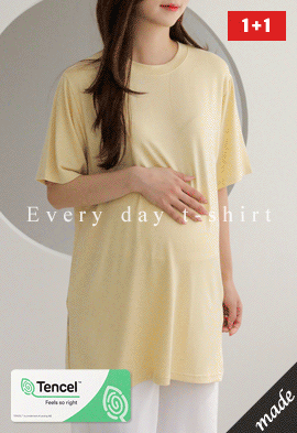 韓国マタニティウェア*モチモーダル毎日半袖Tシャツ【1+1商品】
