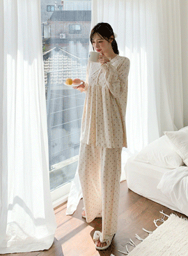 韓国授乳服ツ*プチチェリーホームウェアパジャマ