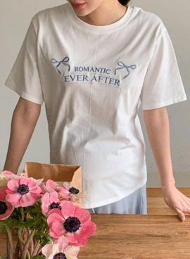 韓国マタニティウェア*ロマンチックリボン半袖Tシャツ
