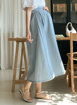 韓国初期/中期ママ*テックプリーツマタニティスカート